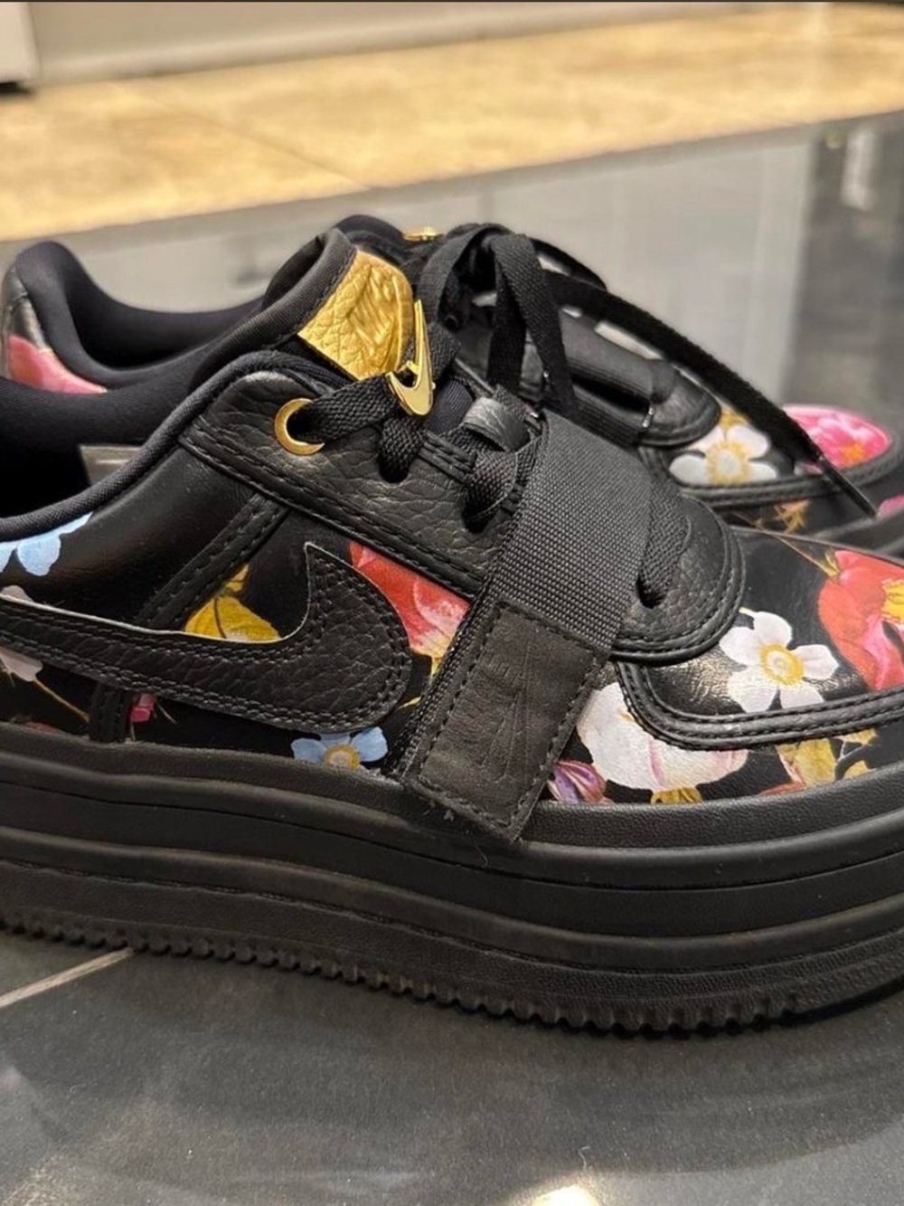 Nike Vandal 2K LX "Black Floral" Platform Sneakers (Women's Exclusive)